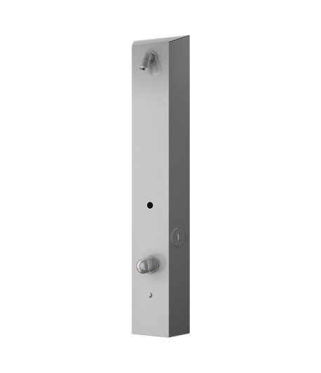 Panou de duș din oțel inox pentru token, pentru apă rece și caldă cu mixer, 24 V DC