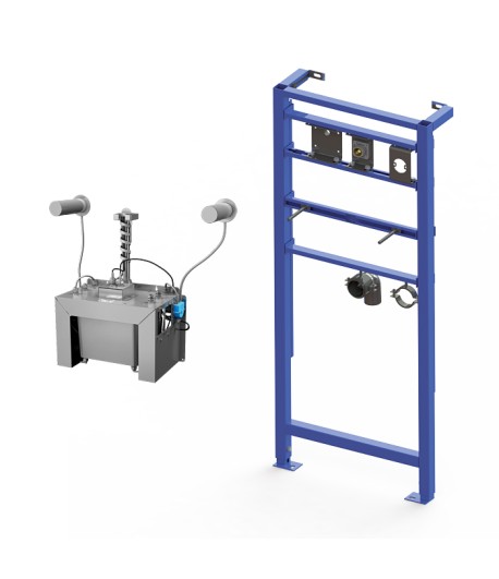 Set de 2 dozatoare de săpun lichid din oțel inox cu senzor, rezervor central volum 6 l, cadru SLR 24 inclus, 230 V AC