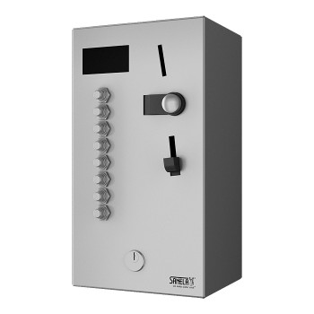 Unitate de duș cu monezi sau token de la 4 pâna la 12 dușuri, 24 V DC, alegerea dușului de utilizator, control interactiv